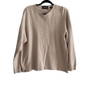 John Ashford Cotton pullover V-neck sweater M